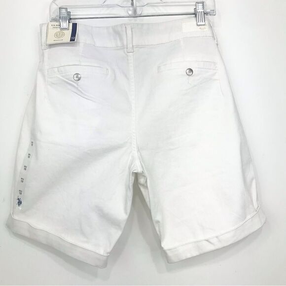U.S. Polo Assoc. White Bermuda Shorts NEW - Picture 2 of 16